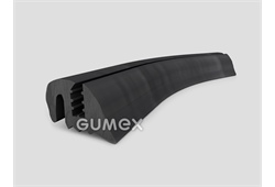 Profil für Fahrzeugfenster ohne Zwickel, 18x27/5/4mm, 60°ShA, EPDM, -40°C/+100°C, schwarz, 